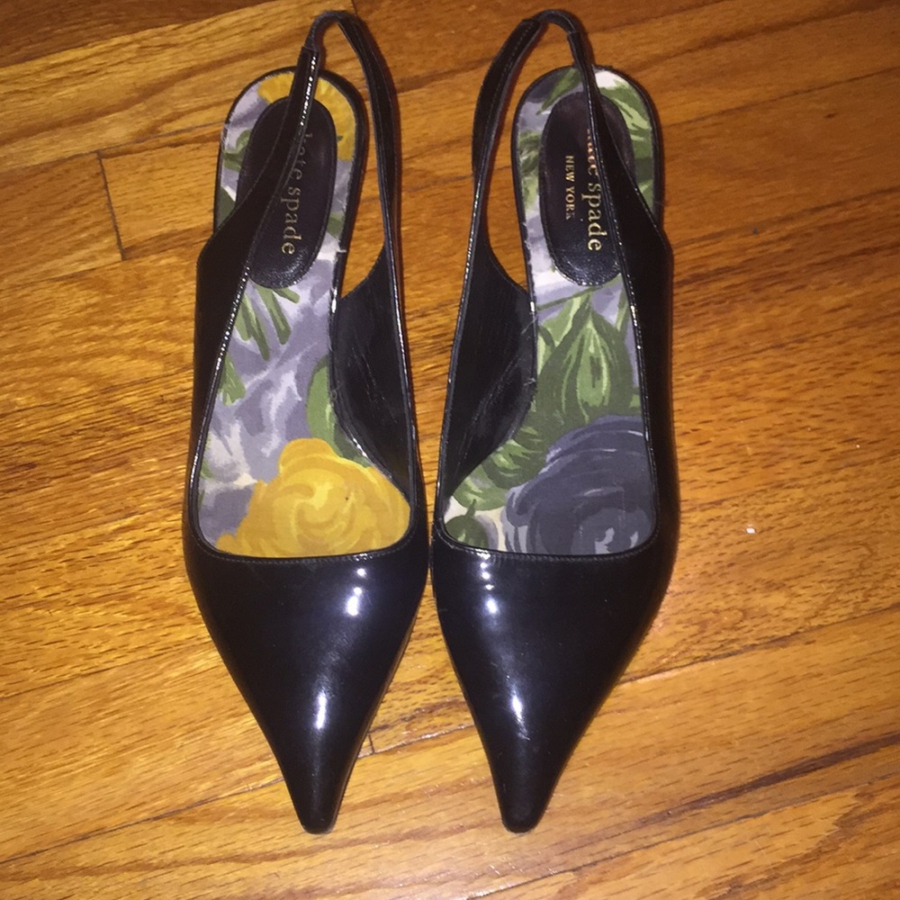 Kate Spade Patent Leather Slingbacks Sz 7
